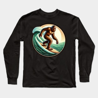 Surfing Bigfoot Long Sleeve T-Shirt